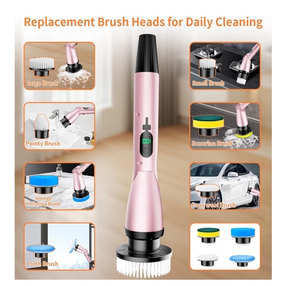 MAILLUCK 11 in 1 Electric Spin Scrubber Cordless Cleaning Brush - Picture 7 of 7